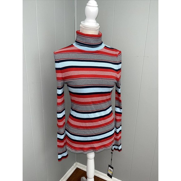 Tommy Hilfiger Womens‎ Striped Pullover Blouse Medium NWT - Picture 2 of 5